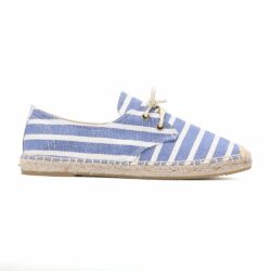 Womens Espadrilles Shoes round Toe Flat Platform Rushed Cotton Fabric Rubber Lace up Zapatillas Mujer Casual