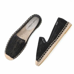 Womens Flats Shoes Espadrille Zapatillas Mujer Sapatos Fashion Lace Hand made Woven Emboridery Shoe Spring And