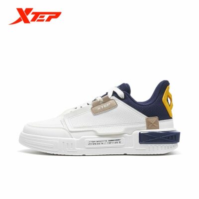 Xtep Men’s Skateboarding Shoes 2021 New Fashion Splicing Anti-slip Sneakers Outdoor Walking Casual Sports Shoes 879319310004