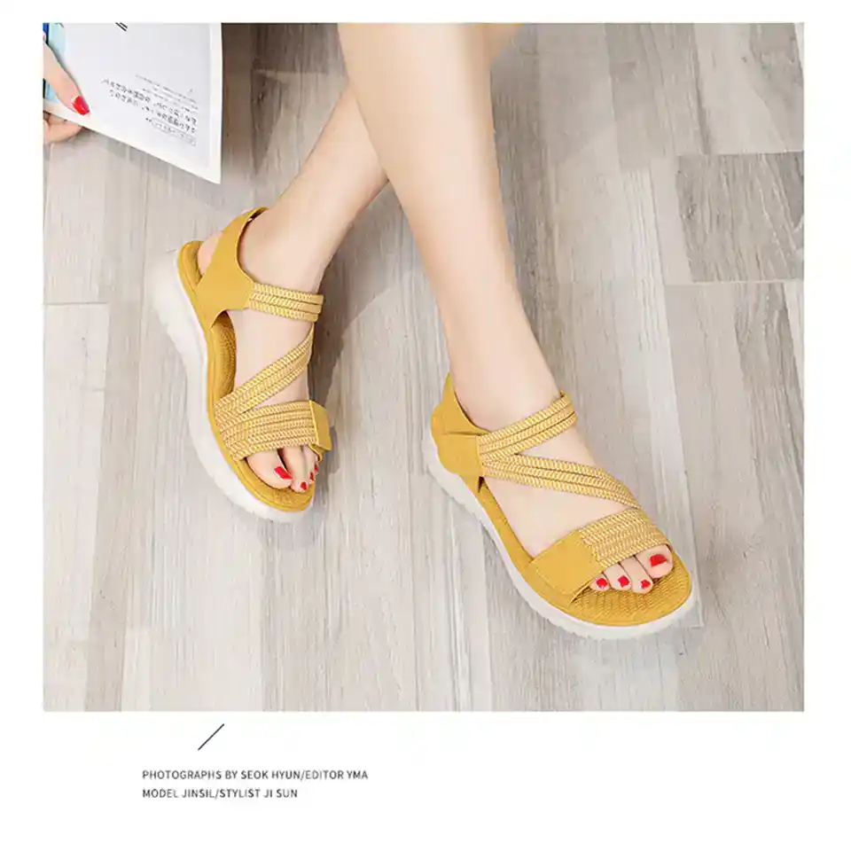 GRITION Women’s Low Platform Summer Sandals