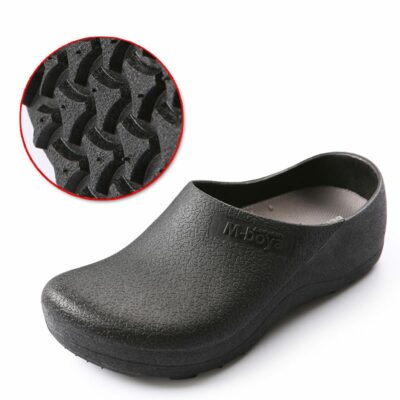 Hotel Kitchen Clogs Non-slip Chef Shoes Casual Flat Work Shoes Breathable Resistant Kitchen Cook Working Shoes Size Plus 36-46