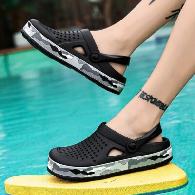Summer Comfortable Men's Garden Clogs dazzling Breathable EVA Injection Shoes Casual Sandal Woman Beach Slippers Water Shoes
