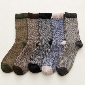 5 pair casual man soft thick warm socks