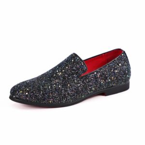 Brightly Sequin Solid Color Loafers CP240