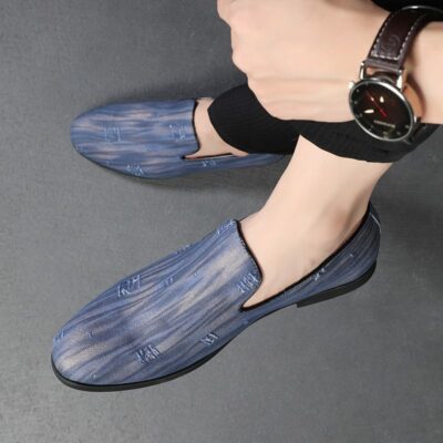 Smudge Simple Round Toe Slip-on Loafers CP328