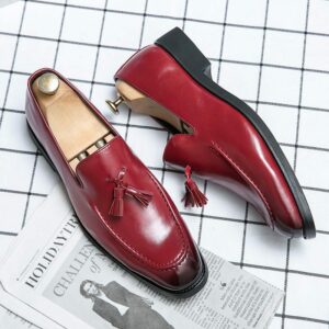 Classic Fringed Square Toe Tassel Loafer CP041