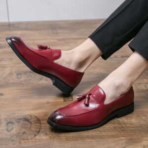 Classic Fringed Square Toe Tassel Loafer CP041