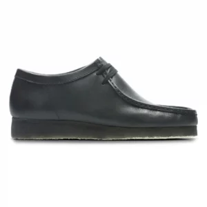 Wallabees Black Leather Shoe