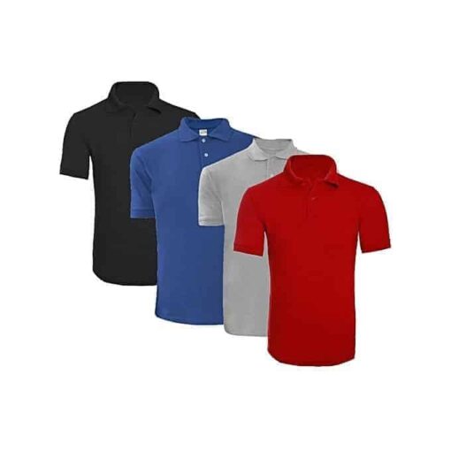 4 Piece Short Sleeve Polo T-Shirt