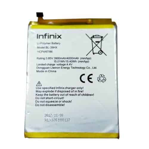 Infinix BL-39HX/X606 battery for Infinix hot 6 - 4000mah - Silver