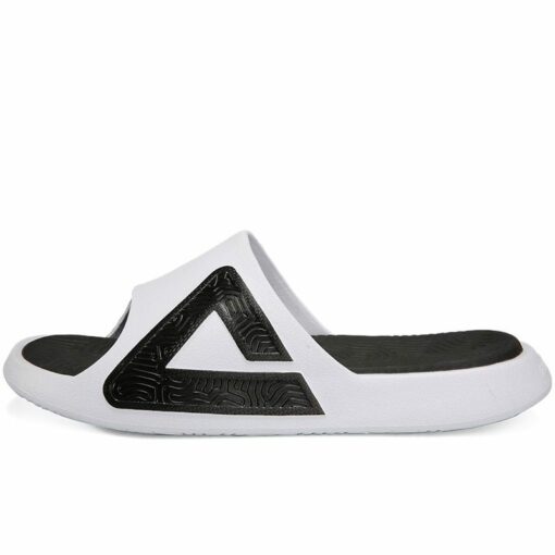 Peak Taichi White Black Slide Sandals 1