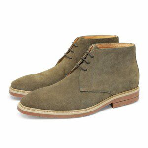 Okedu Olive Green Suede Ankle Boots