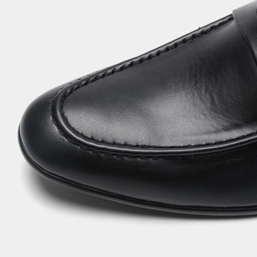 Hecraft Round Toe Black Penny Loafer