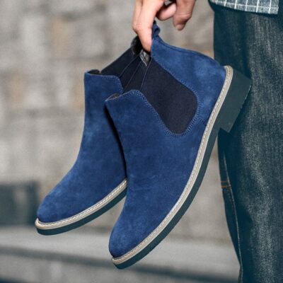 Atwish Berry Faux Suede Chelsea Boots
