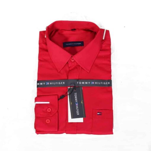 Tommy Hilfiger Red Long Sleeve Shirt