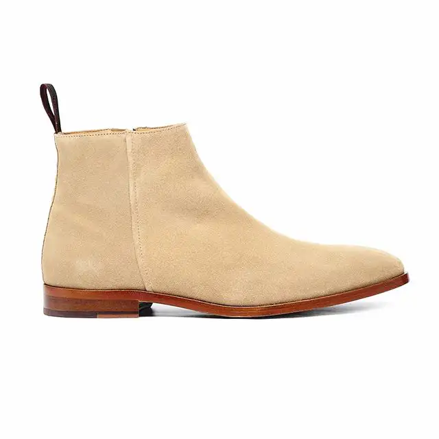 New-Handmade-High-Quality-Casual-Men-Shoes-Vintage-British-Cow-Leather-Dress-Ankle-Boots-Pointed-To