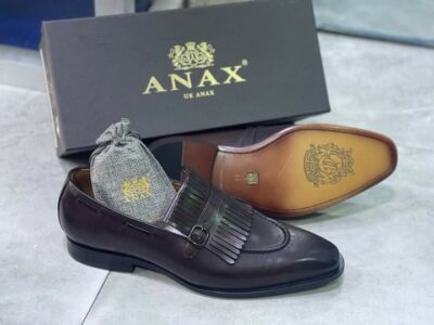 UK Anax Kiltie Black Loafer