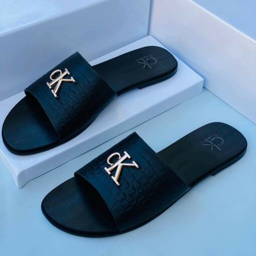 Calvin Klein Black Slide On Sandals
