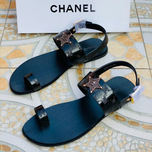 Chanel Ring Toe Sling Back Sandals