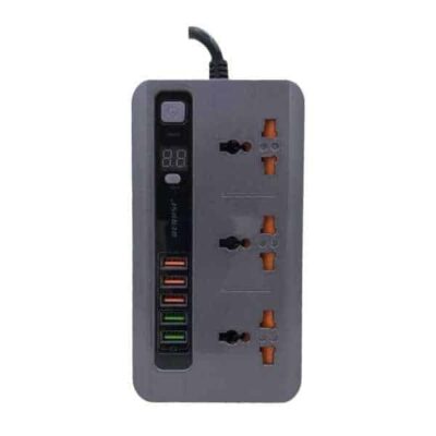 RECRSI ANTI STATIC POWER SOCKET WITH TIMER AND 5 USB PORTS