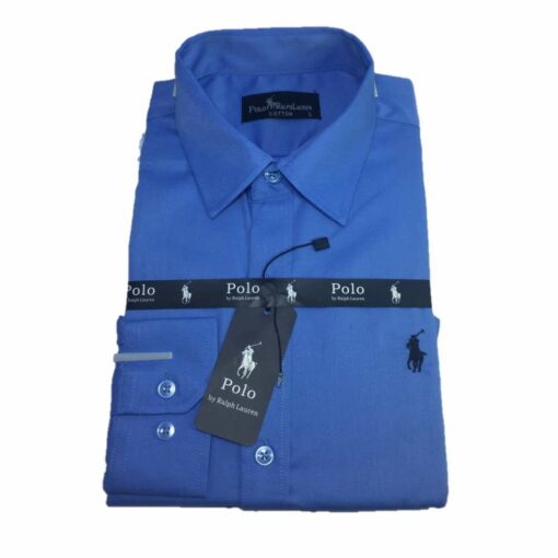 sky blue polo long sleeve shirt