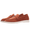 Auburn Brown Womens Suede Yacht Loafer