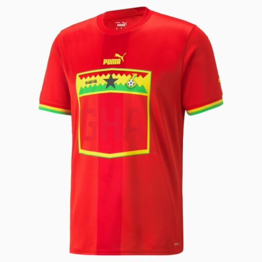 Ghana Black Stars 2022/23 Jersey away red front view