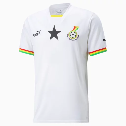 Ghana Black Stars 2022/23 Jersey home white front view