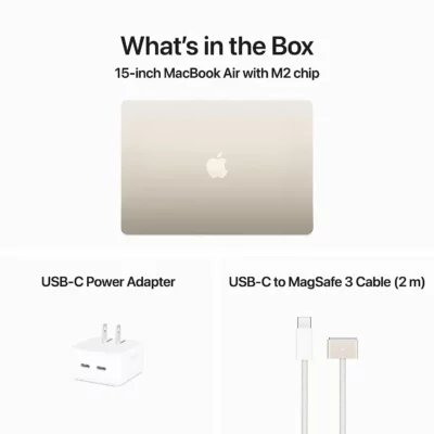 Apple 2023 MacBook AIR M2 15.6-inch whats in the box