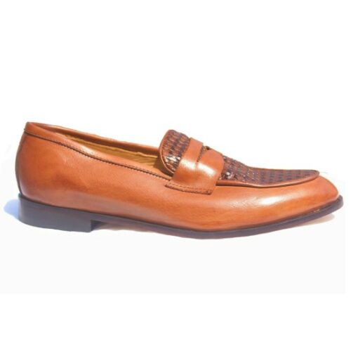 hanslet front scaled brown shoe