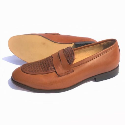 hanslet front scaled brown shoe