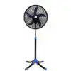 Delron 5 Blades Stand Fan with Cross Base - Blue/Black