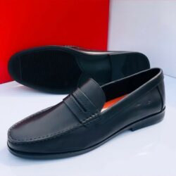 ferragamo leather penny loafer low heel