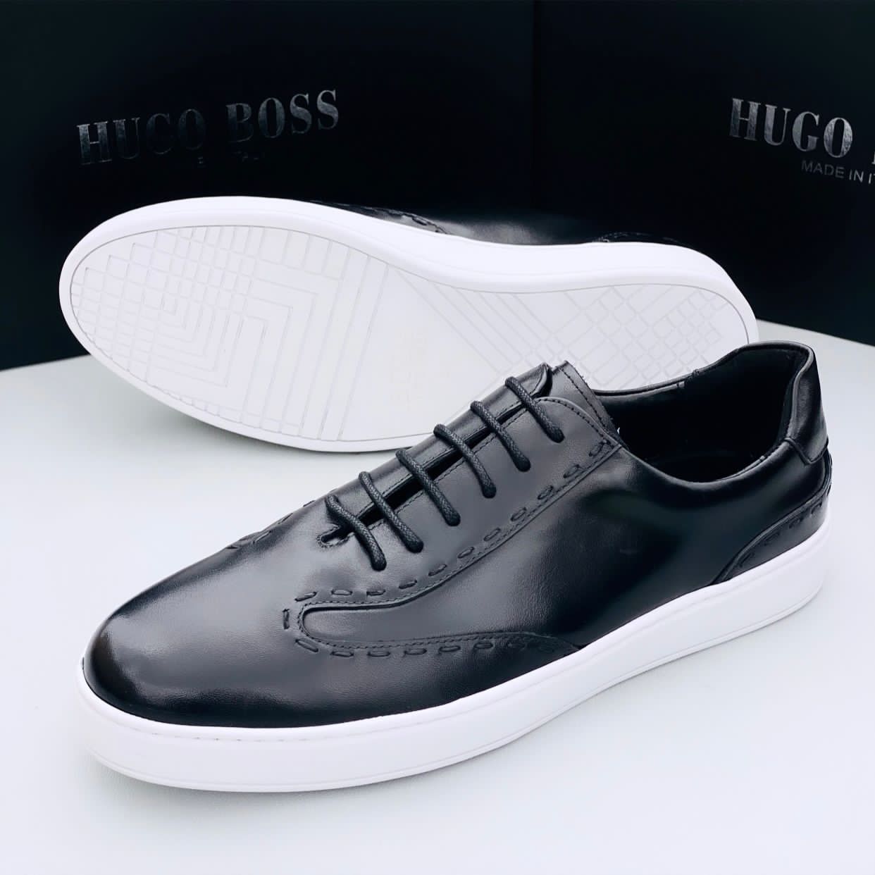Hugo Boss Mens Shoes Parkour-L Runn Nyb 1 Sneakers 7M US 40 EU Light Beige