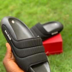 black Balmain slippers