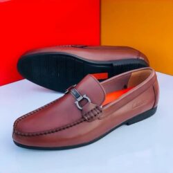 Clarks Brown Leather Loafer Shoe