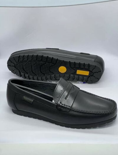 Timberland Black Leather Loafer Shoe