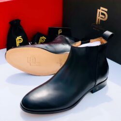 Frank Perry Executive Black Smooth Leather Chelsea Boot