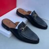 Frank Perry Black Casual Patterned Half Shoe