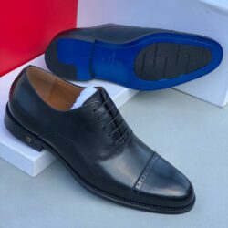 Frank Perry Executive Black Leather Polished Shoe