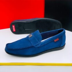 Boss Classic Sueded Blue Executive Loafer Shoe