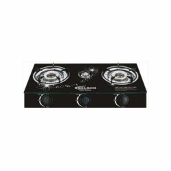 Delron 3 Burner Glass Table Top Automatic Stove