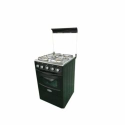 Delron DGC-005GB Gas Cooker & Oven - 4 Burner - Glass Top