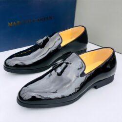 Marco Cardini Executive Black Shiny Loafer Shoe