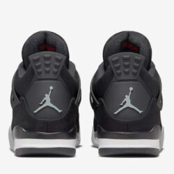 Air Jordan 4 Black Canvas Black Light Steel Grey