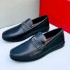Bally Executive Black Leather Loafer Shoe
