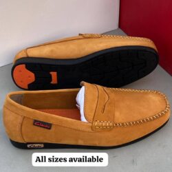 Classic Brown Clarks Leather suede loafer