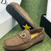 Dior Classic Brown Leather Loafer Suede Shoe