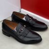 frank perry executive black leather loafer shoe