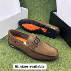 Salvatore Ferragamo Dark Brown Leather Suede Loafer Shoe